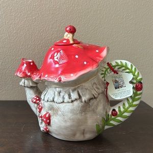 Blue Sky Clayworks Mushroom Teapot